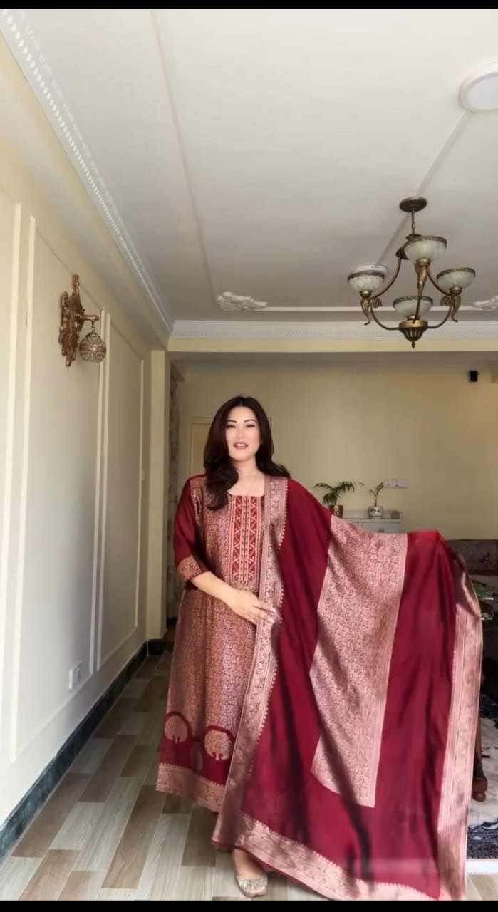 Designer Pure Banarasi Suit 